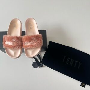 Rihanna Fenty X Puma pink slides